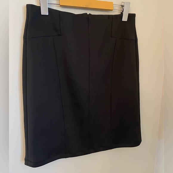 Rebecca Taylor Black Modern Page Pencil Mini Skirt Size 8 - Picture 3 of 12